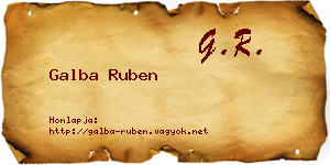 Galba Ruben névjegykártya